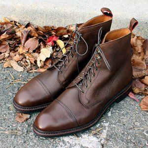 NEW Allen Edmonds First Avenue Boot 11.B Brown Grain Leather  with Dainite Sole